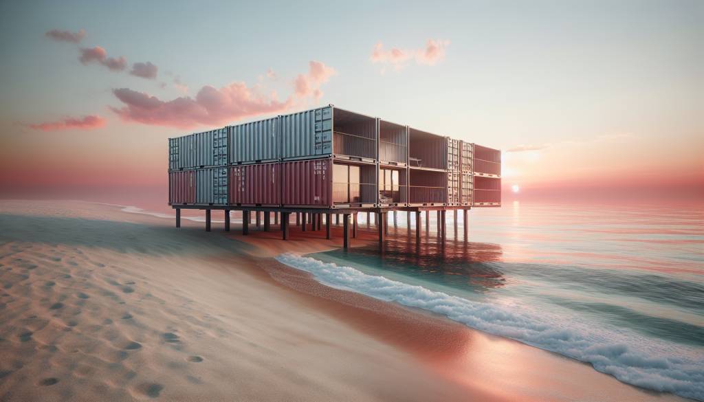 une cabane container sur la plage : l’alliance parfaite entre simplicité et rêve